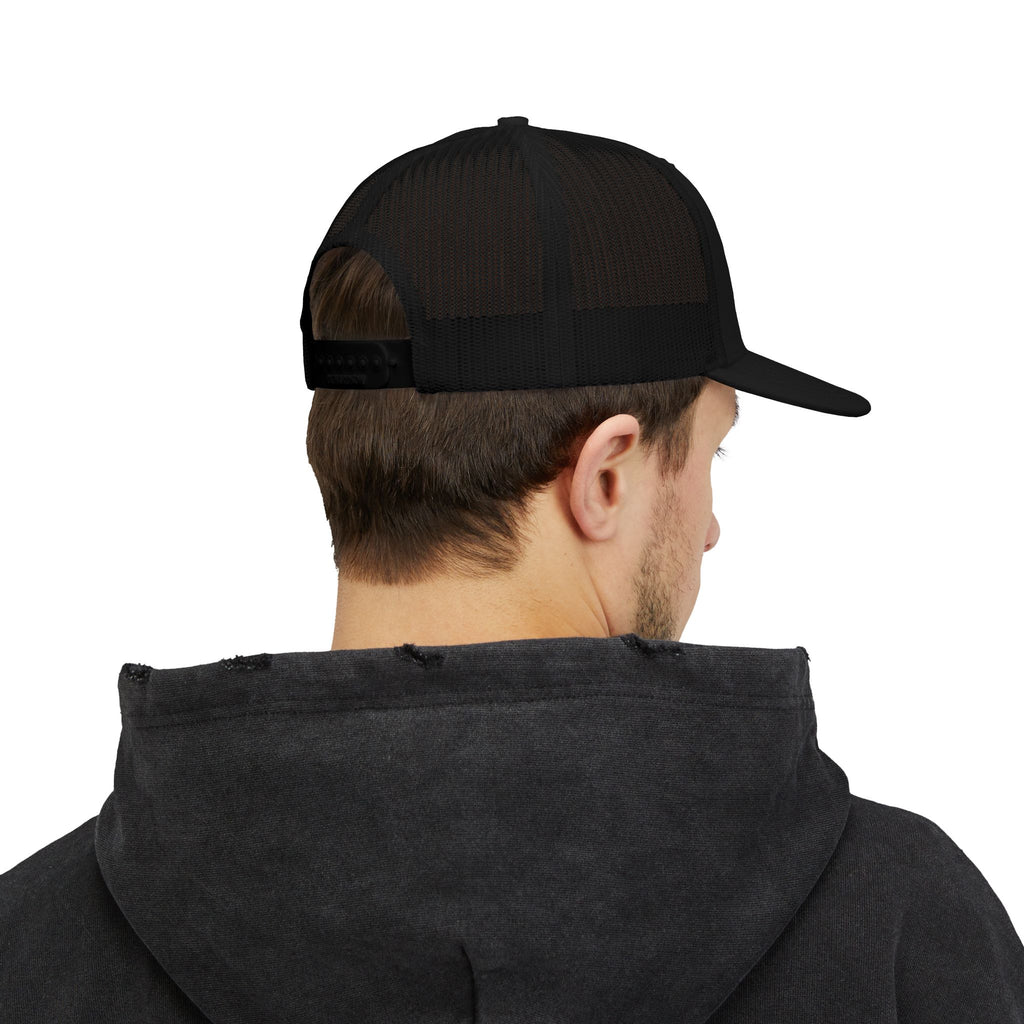 Embroidered Block A Snapback Trucker Cap