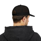 Embroidered Block A Snapback Trucker Cap