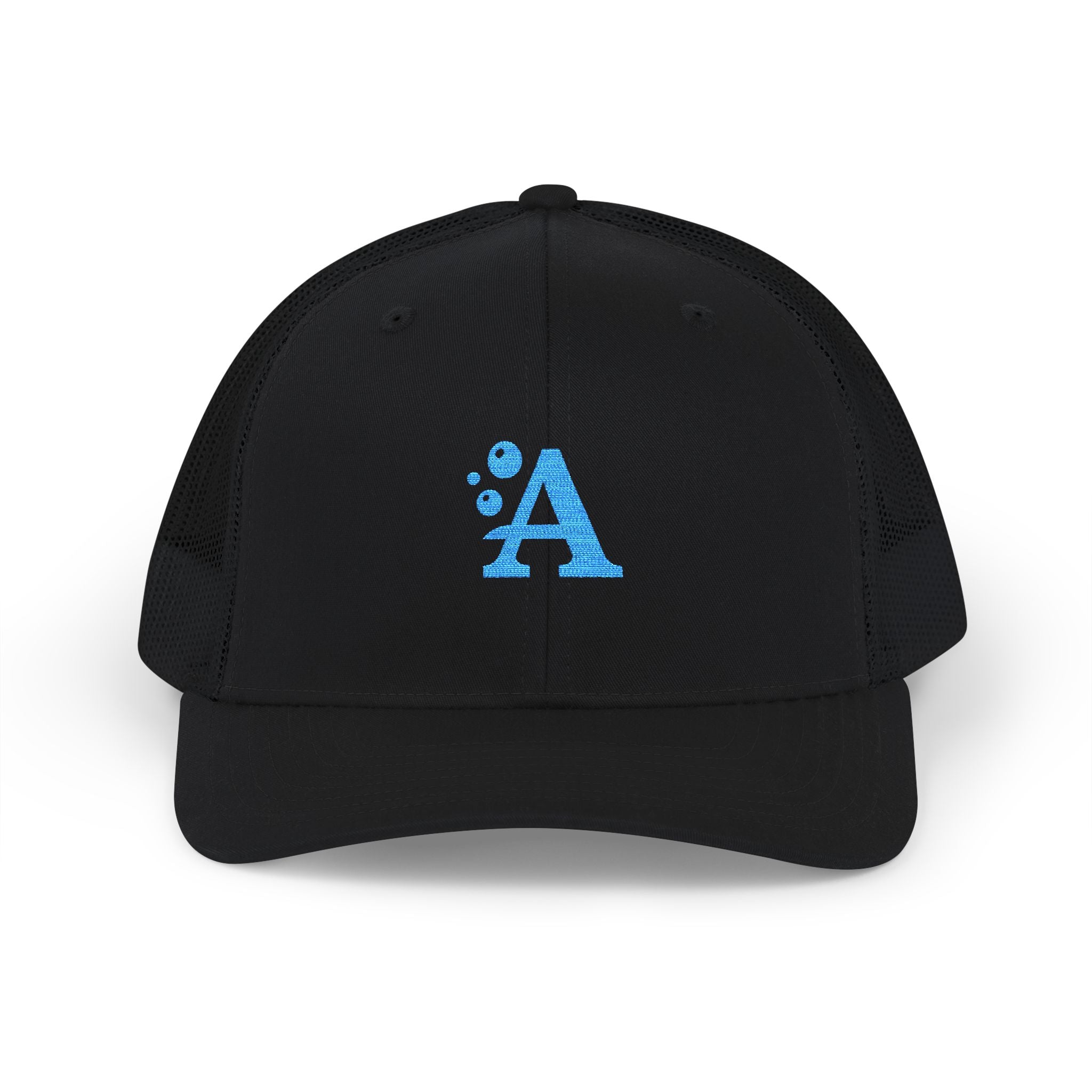 Embroidered Block A Snapback Trucker Cap