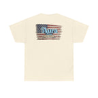 AuraFizz USA 250th Ann Tee — Vintage American Flag Logo Shirt